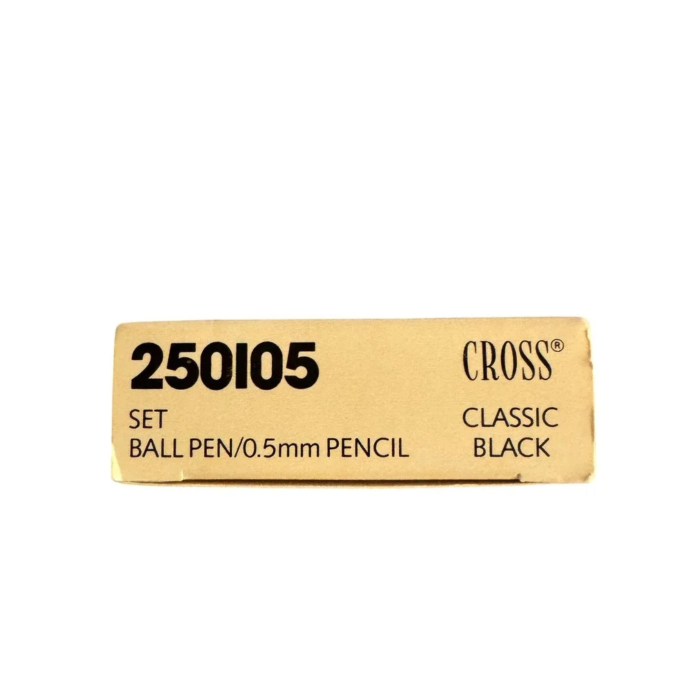 Cross Classic Black Pen and 0.5mm Pencil Set GE Logo Gold Trim Boxed Vtg 250105